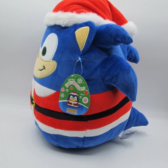 2024 Squishmallows 12" SONIC SANTA Plush Hat Suit New w. Tags - Picture 3 of 9